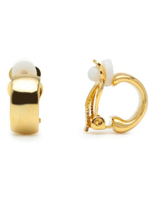 Metal Clip Earrings in Gold