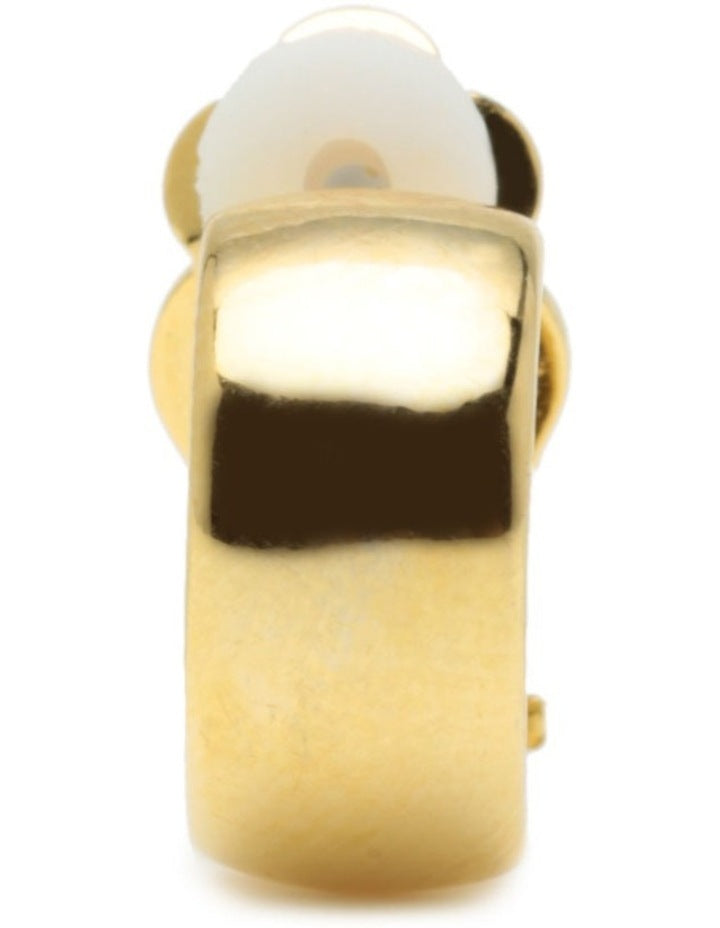 Metal Clip Earrings in Gold