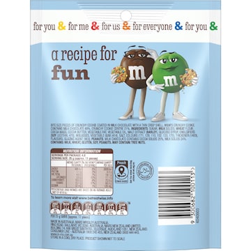 M&M's Crunchy Cookie Chocolate Snack & Share Bag 120g