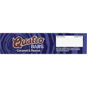Arnott's Quatro Bars Caramel & Peanut 160g 5 pack