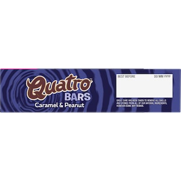 Arnott's Quatro Bars Caramel & Peanut 160g 5 pack