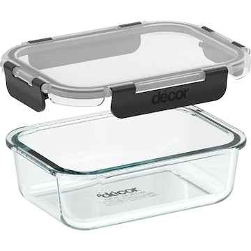 Decor Premium Glass Clips Container 630mL each