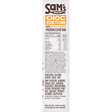 Sam's Pantry Protein Crisp Bars Choc Honeycomb 5 pack