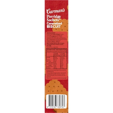 Carman's Protein Porridge Sachets Caramelised Biscuit 6 pack