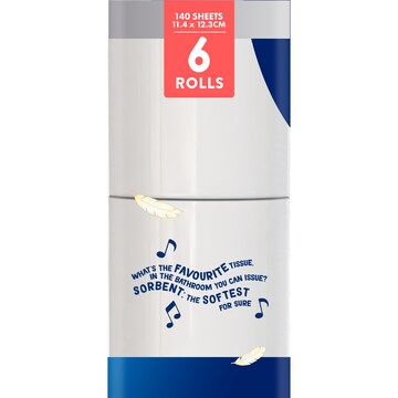 Sorbent Thick & Large 4Ply Toilet Paper 6 pack