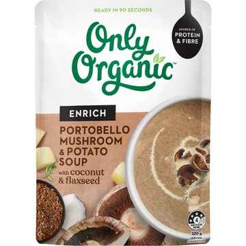 Only Organic Enrich Soup Pouch Portobello Mushroom & Potato 320g