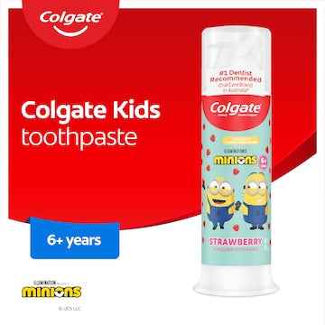 Colgate Toothpaste Kids Minions Strawberry Pump 85g