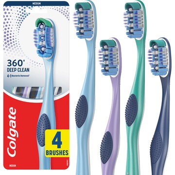 Colgate 360 Deep Clean Toothbrush Medium Value 4 pack