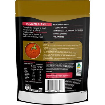Campbell's Real Soup Pouch Tomato & Basil 330g