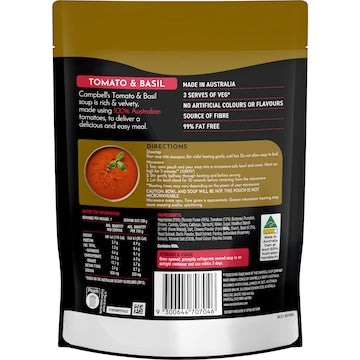 Campbell's Real Soup Pouch Tomato & Basil 330g