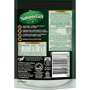 Nature's Gift Wet Dog Food Homestyle Stew In Jelly With Salmon 100g