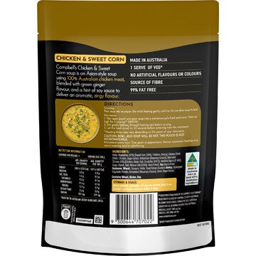 Campbell's Real Soup Pouch Chicken & Sweet Corn 330g