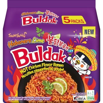 Samyang Buldak Habanero Lime Spicy Ramen 675g 5 pack