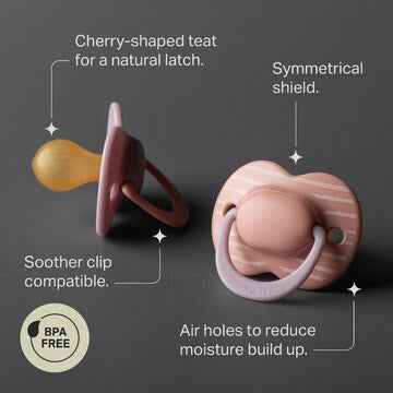 Tommee Tippee Natural Latex Soother 6-18M Assorted 2 pack
