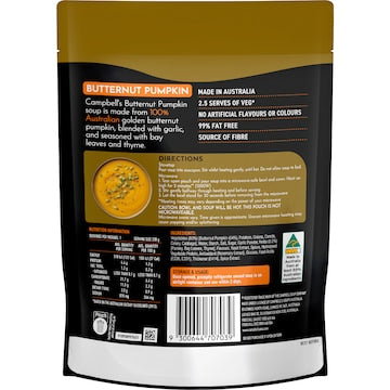 Campbell's Real Soup Pouch Butternut Pumpkin 330g