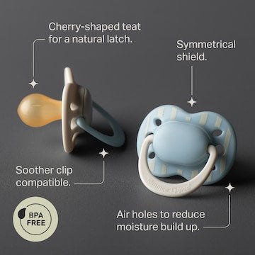 Tommee Tippee Natural Latex Soother 0-6M Assorted 2 pack