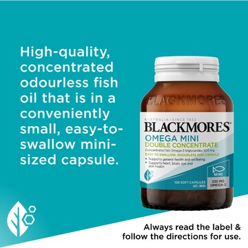 Blackmores Omega Mini Double Concentrate Soft Capsules 100 pack