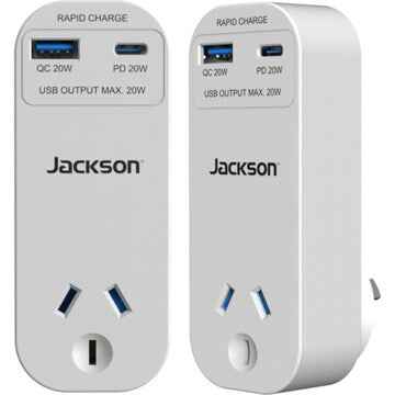 Jackson 20W USB Adaptor Twin 2 pack