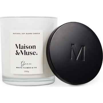 Maison & Muse Natural Soy Blend Candle Grace White Flower & Fig 350g