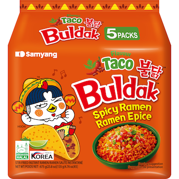 Samyang Buldak Taco Spicy Ramen 675g 5 pack