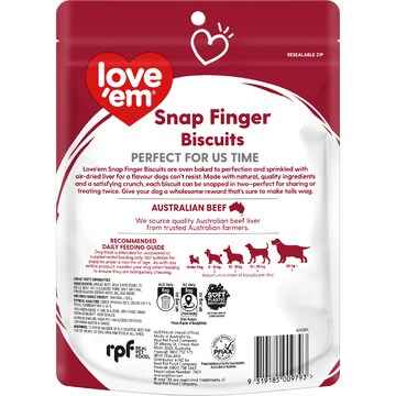 Love'em Snap Finger Biscuit Dog Treats 250g