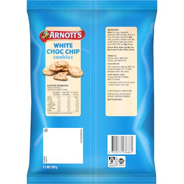 Arnott's White Choc Chip Cookies 350g
