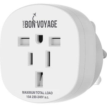 Crest Bon Voyage Inbound Adaptor USA UK & HK each