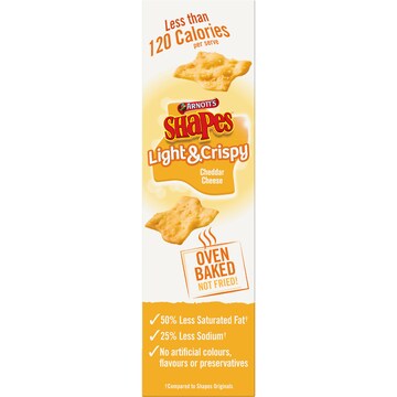 Arnott's Shapes Light & Crispy Cheddar Cheese Crackers 120g