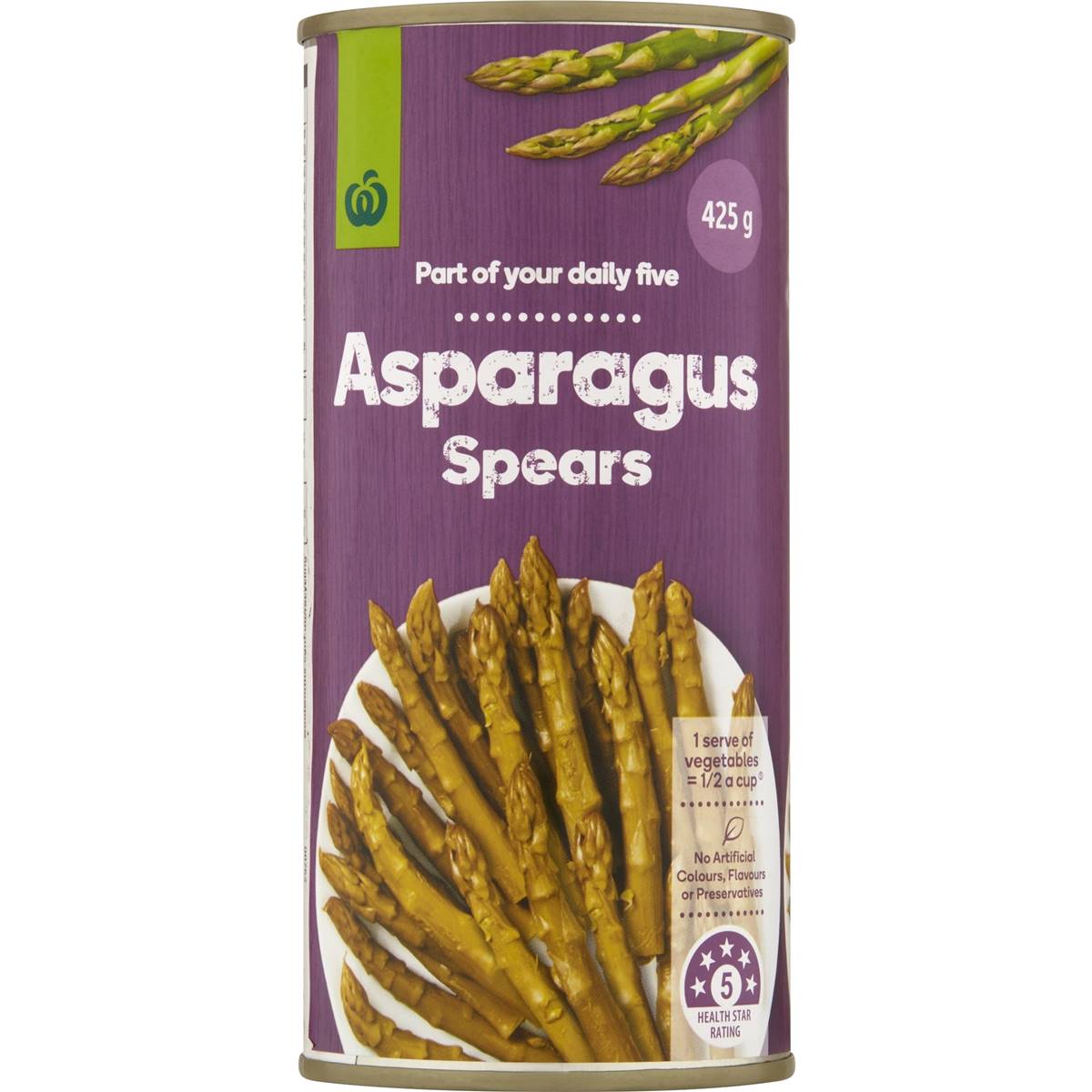 Woolworths Asparagus Spears Tin 425g