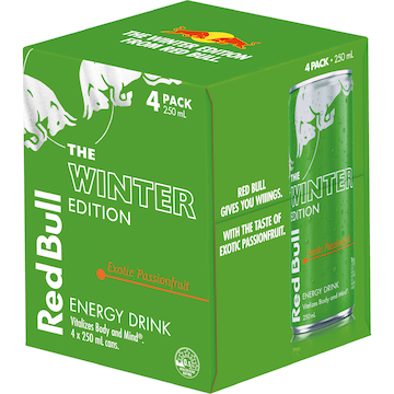 Red Bull Energy Drink The Winter Edition Exotic Passionfruit 250mL x 4 pack