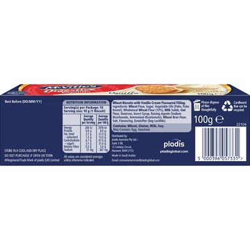 McVitie's Digestive Cream Biscuits Vanilla 100g