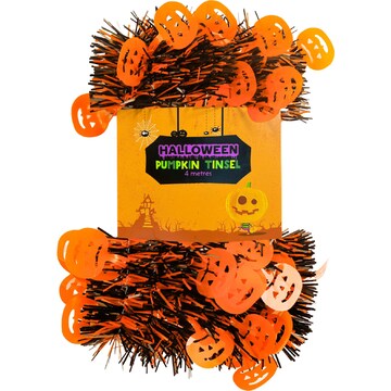 Halloween Tinsel Pumpkin 4m each