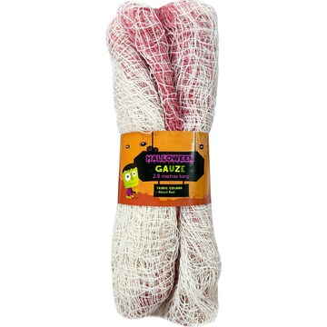 Halloween Gauze Blood Red 2.8m each