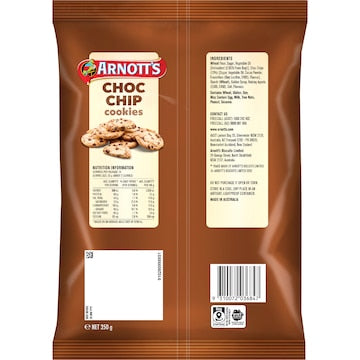 Arnott's Choc Chip Cookies 350g