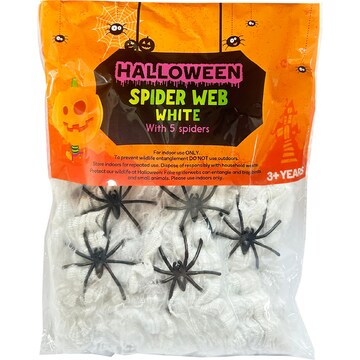 Halloween Spider Webs White each