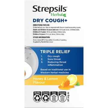 Strepsils Herbal Dry Cough+ Liquid 200mL