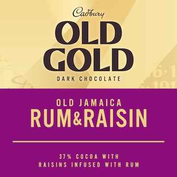 Cadbury Old Gold Jamaica Rum & Raisin Dark Chocolate Block 170g