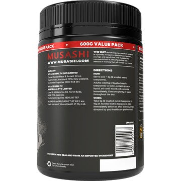 Musashi Creatine Unflavoured 600g