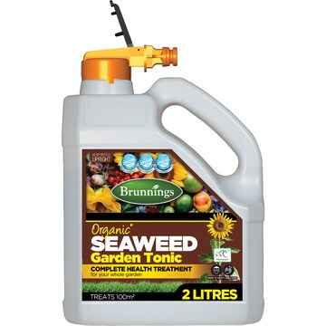 Brunnings Organic Seaweed Garden Tonic Hose On 2L