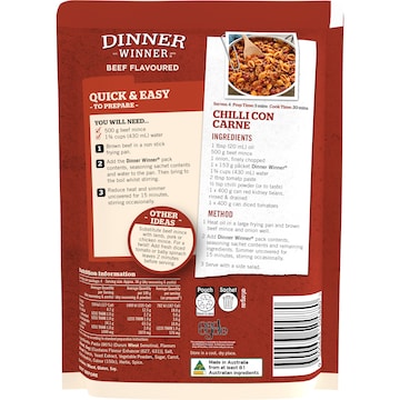 Dinner Winner Pasta Beef 153g