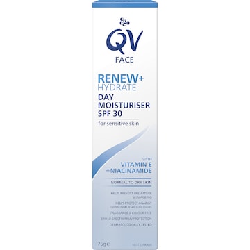 QV Face Renew + Hydrate Day Moisturiser SPF30 75g