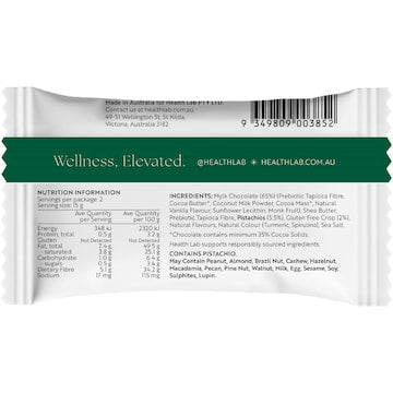 Health Lab Dubai Choc Pistachio Filled Chocolate Diamonds 30g