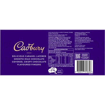 Cadbury Layered Fingers Biscuits Chocolate 120g