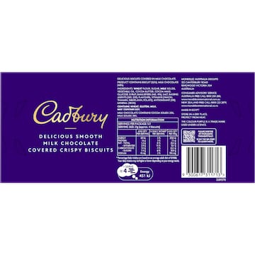 Cadbury Fingers Milk Chocolate Biscuits 124g