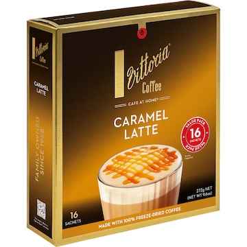 Vittoria Caramel Latte Sachets 16 pack
