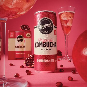 Remedy Pomegranate Kombucha 250mL x 4 pack
