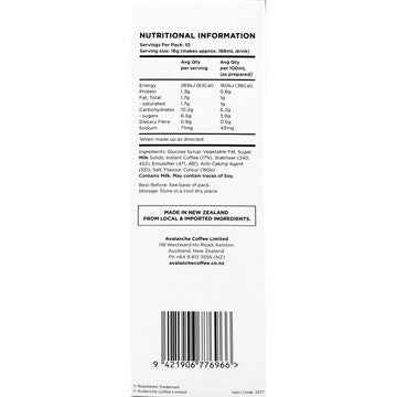 Avalanche Strong Cappuccino Sachets 10 pack