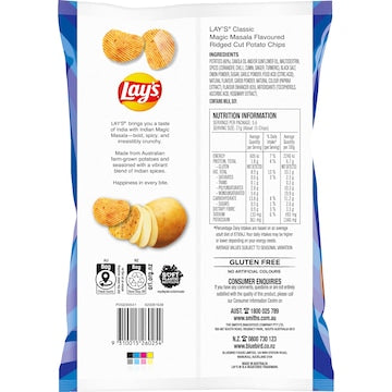 Lay's India's Magic Masala Potato Chips 150g