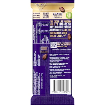 Cadbury Baking 70% Dark Chocolate Block 165g