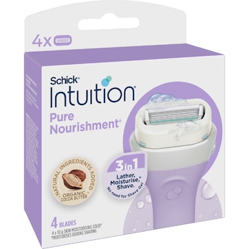 Schick Intuition Pure Nourishment Razor Blades 4 pack